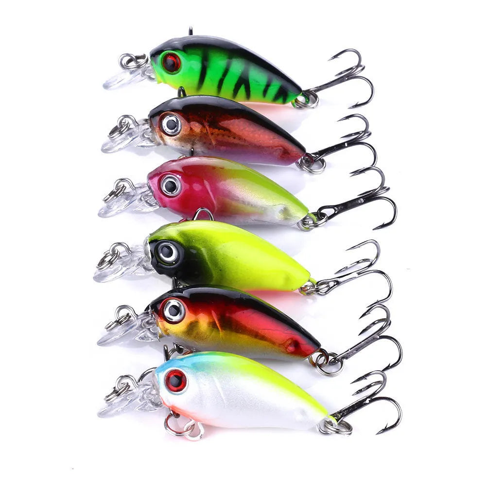 Rock Little Fat Man 4G steel bionic fishing lure in rainbow colour on white background