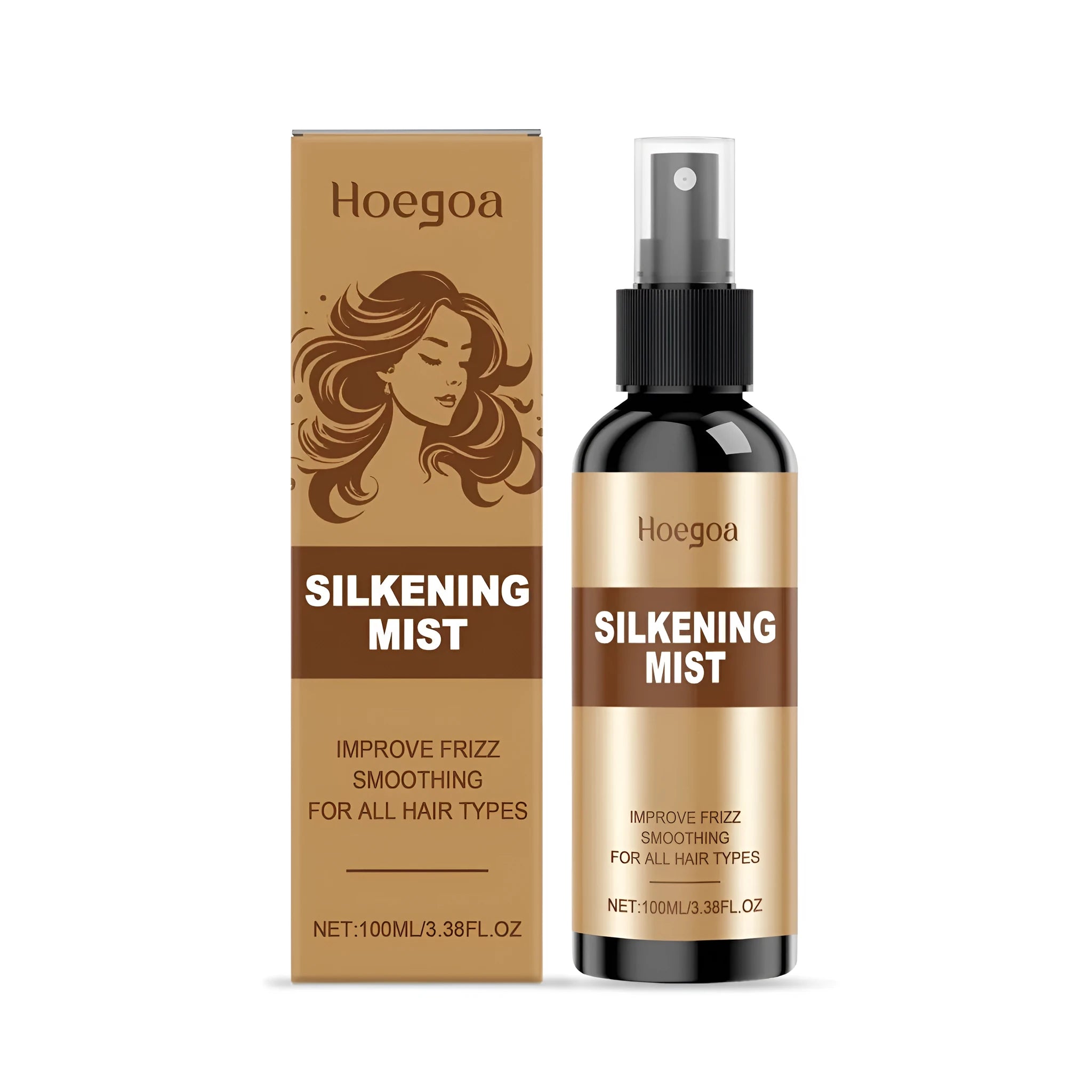 100ml bottle of hair care spray with ingredients ginger oil, rosemary extract, collagen, and vitamin E