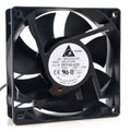 Delta AFC1212DE 12038 12V 1.6A PWM cooling fan with black frame and four-wire cable