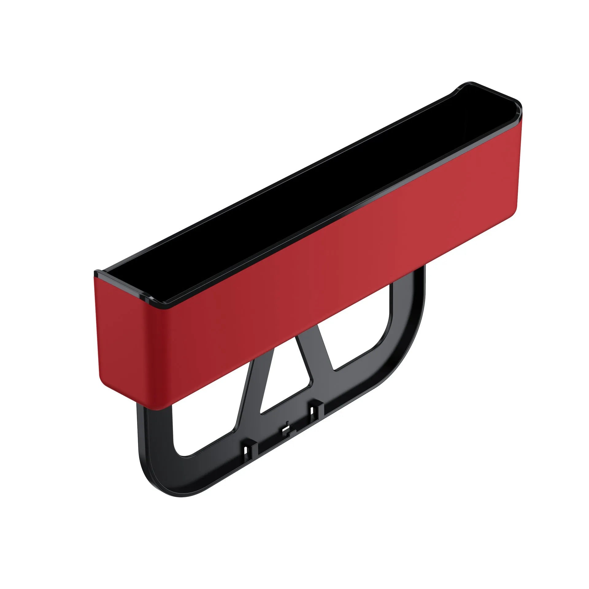 Plastic car seat gap storage box slit organiser in black, white, orange or red colour options