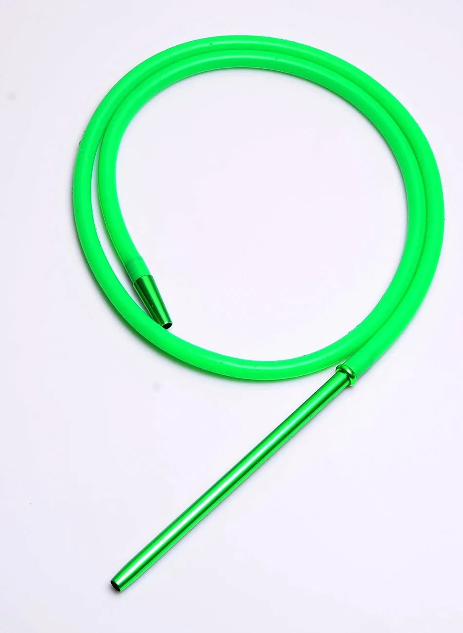 Modern aluminium hookah hose with silicone tubing in multiple colour options