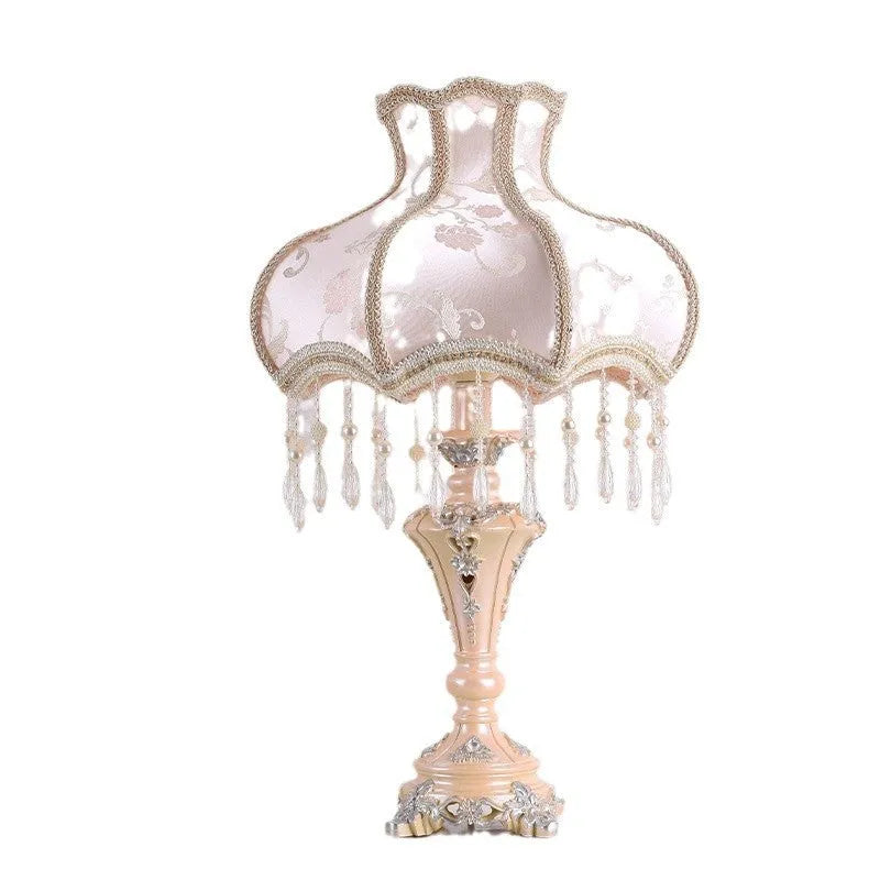 European-style romantic princess table lamp 55cm high with remote control on bedside table