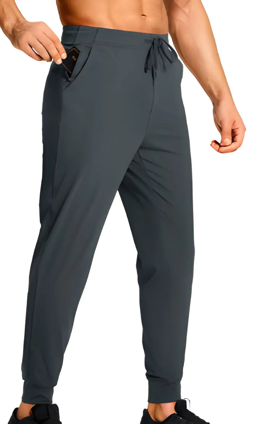 Men's loose casual trousers in polyester fabric available in multiple colours and sizes