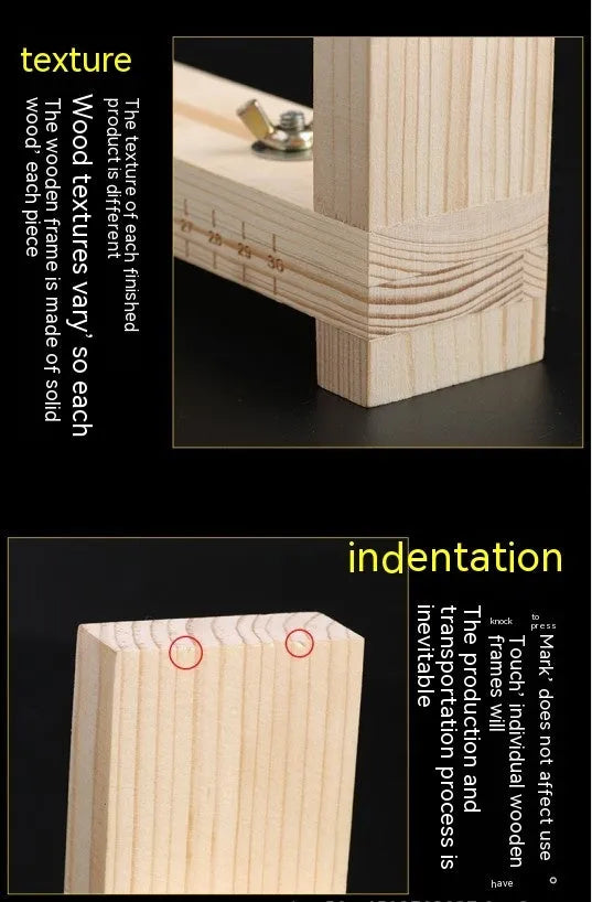 Solid wood handmade weaving machine DIY tool with fixing rack for jewellery crafting