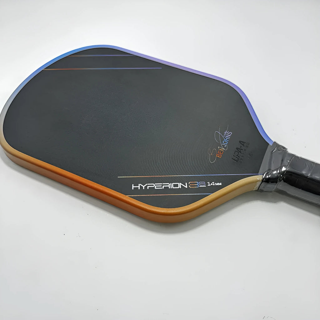 Aurora Multicolor Hyperion pickleball racket with carbon fibre face and multicolour frosted matte finish