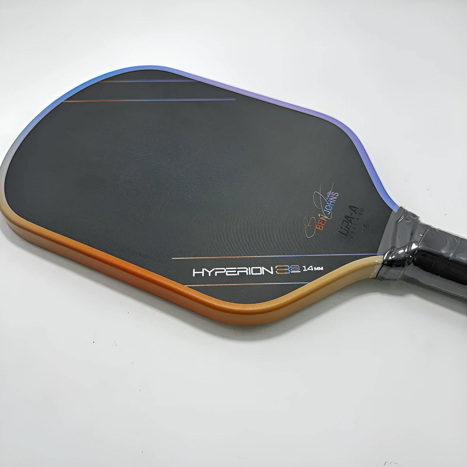Aurora Multicolor Hyperion pickleball racket with carbon fibre face and multicolour frosted matte finish