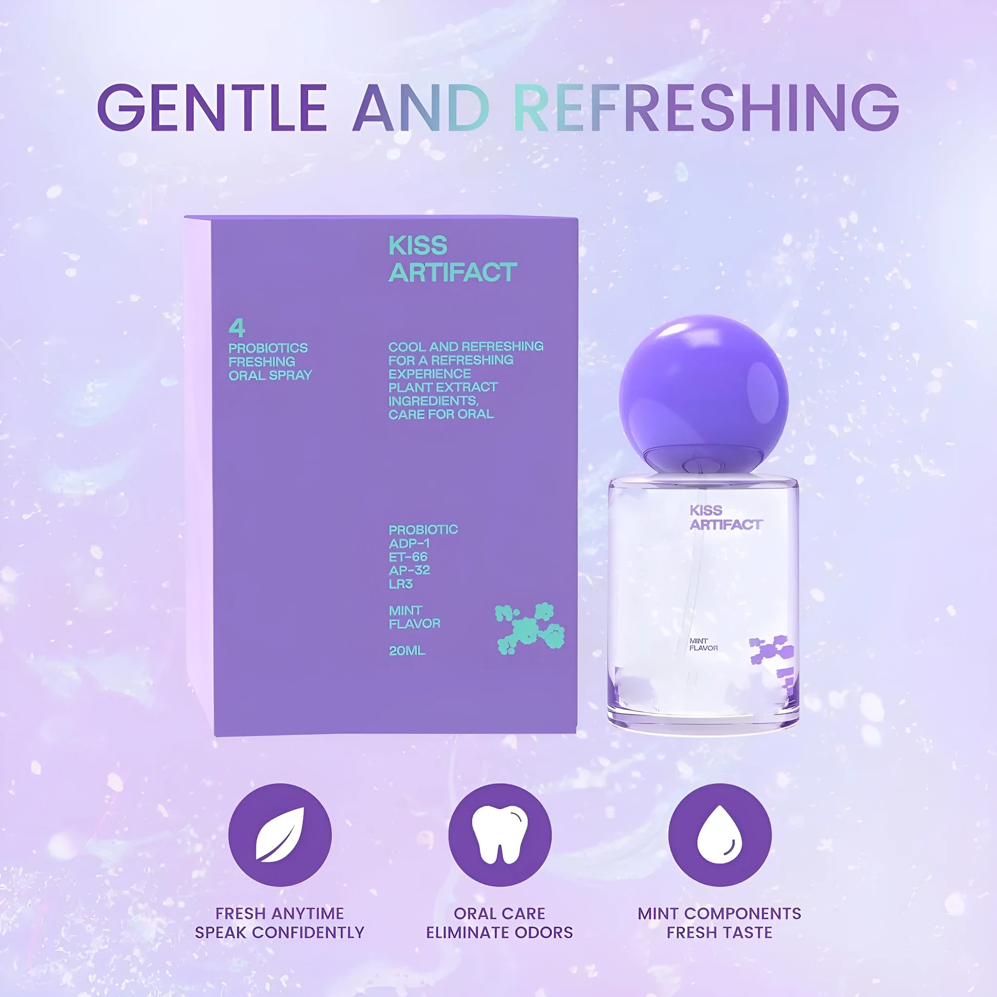 20ml portable probiotic oral spray bottle for hydration and oral care