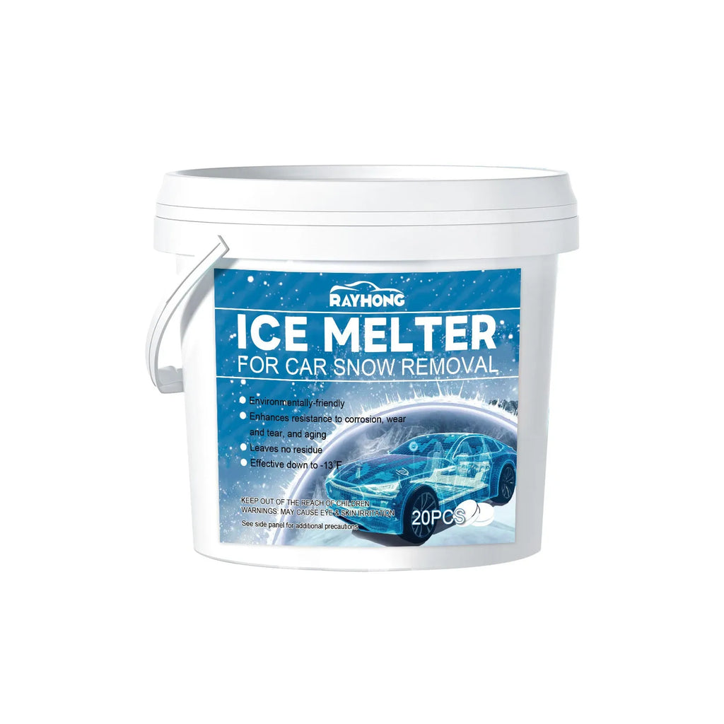 Car snow melting effervescent tablets pack of 20 for winter vehicle de-icing