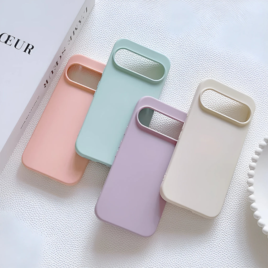 Rubik's Cube liquid silicone phone case for Google in antique white with shockproof protection