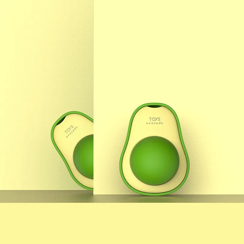 Avocado cat mint multifunctional catnip toy with 360 rotating self-healing design, 27mm ABS sphere, green and white colour