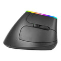 M618C vertical wireless ergonomic mouse in black, 115mm length, ABS plastic, with 2.4GHz receiver