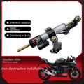 Motorcycle damper bracket with 16-segment adjustment for Spring Wind 450SR/SRS in carbon fibre finish