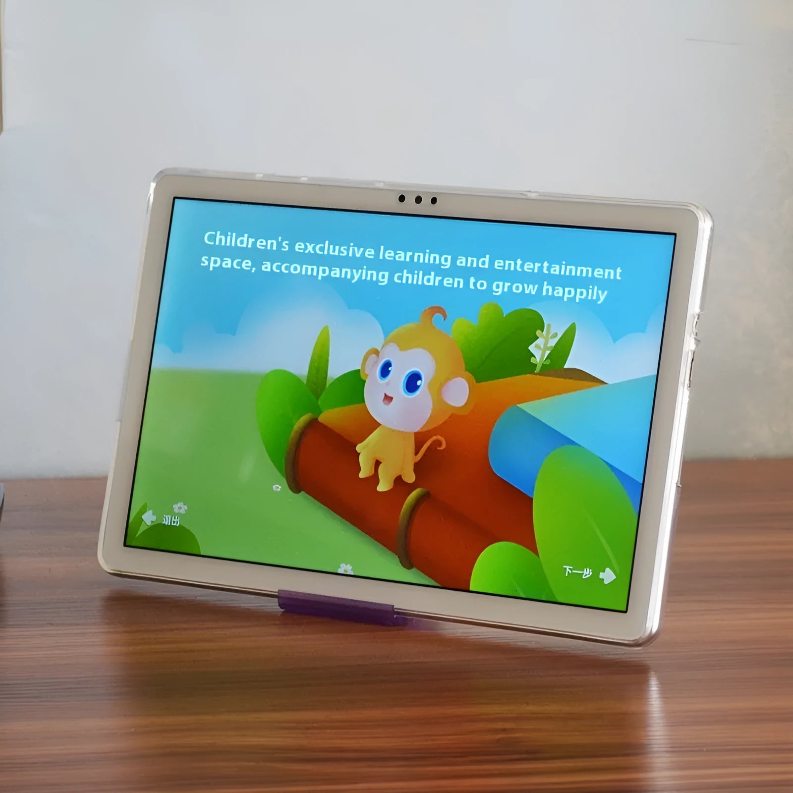 Clear ultra-thin silicone tablet protective case showing transparent white TPU material