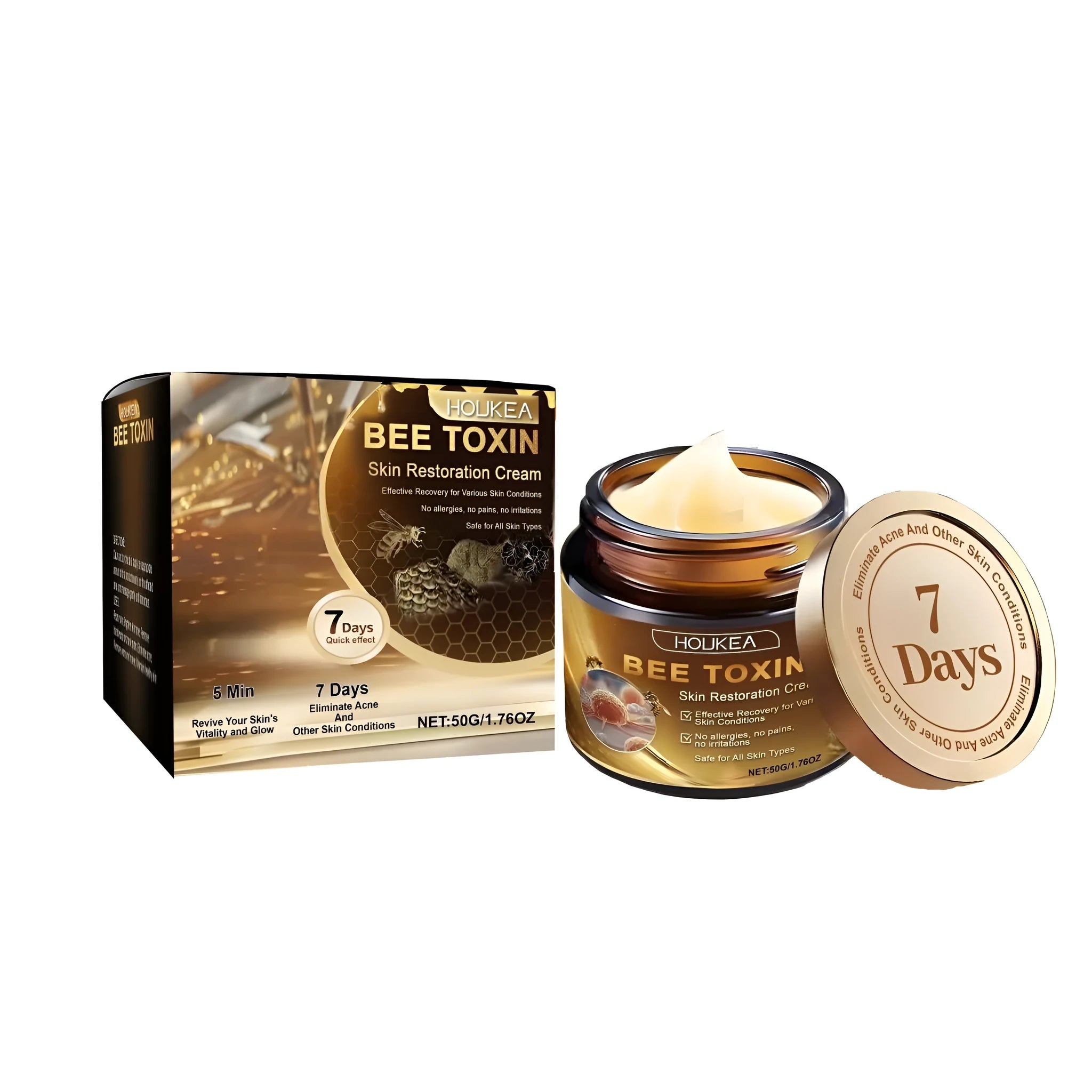 50g jar of skin cream with bee venom and botulinum extract ingredients