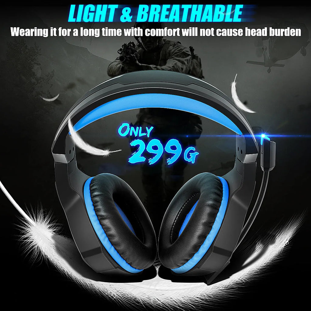 Thunder Wear gaming headset with LED lighting and omnidirectional microphone in black with coloured accents