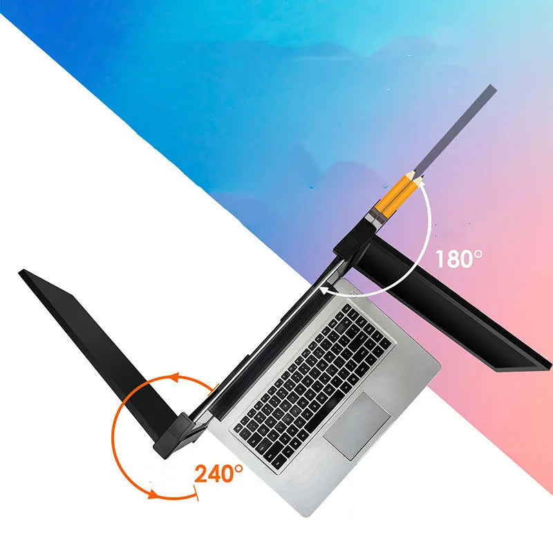 12.2 inch black portable IPS dual screen monitor with USB-C and HDMI ports