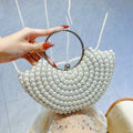 Gold and silver polyester crossbody handbag with diamond detail and hard pillow shape