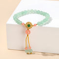 Green crystal jade bracelet with Chinese style design for women