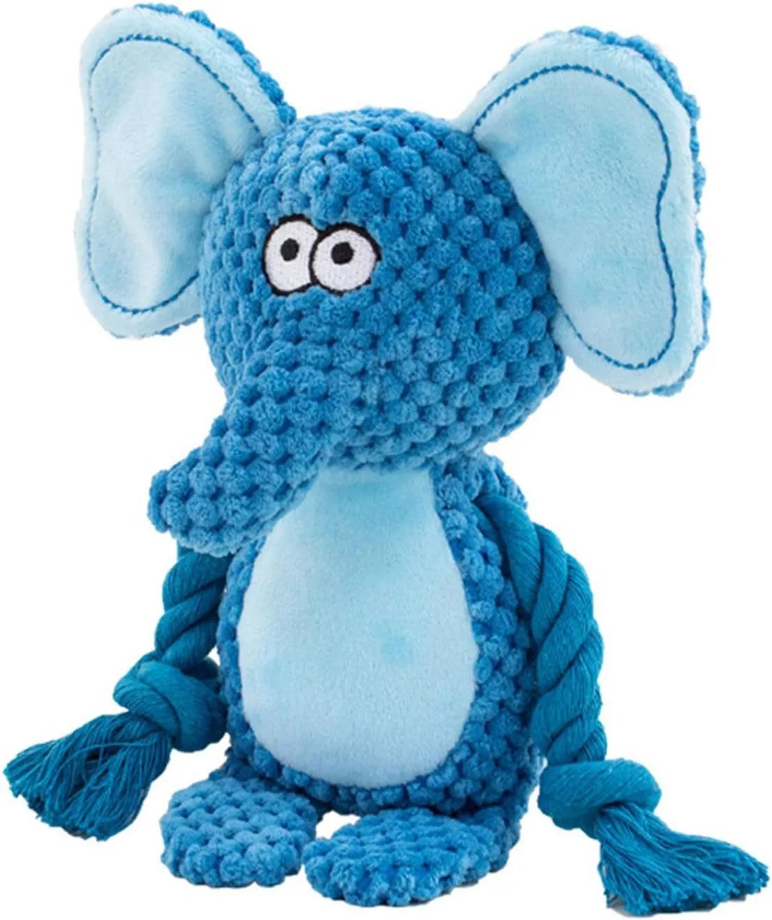 Dog plush chewing toy with squeaker and crinkle paper in elephant, fox, monkey, pig, and rabbit designs for small dogs