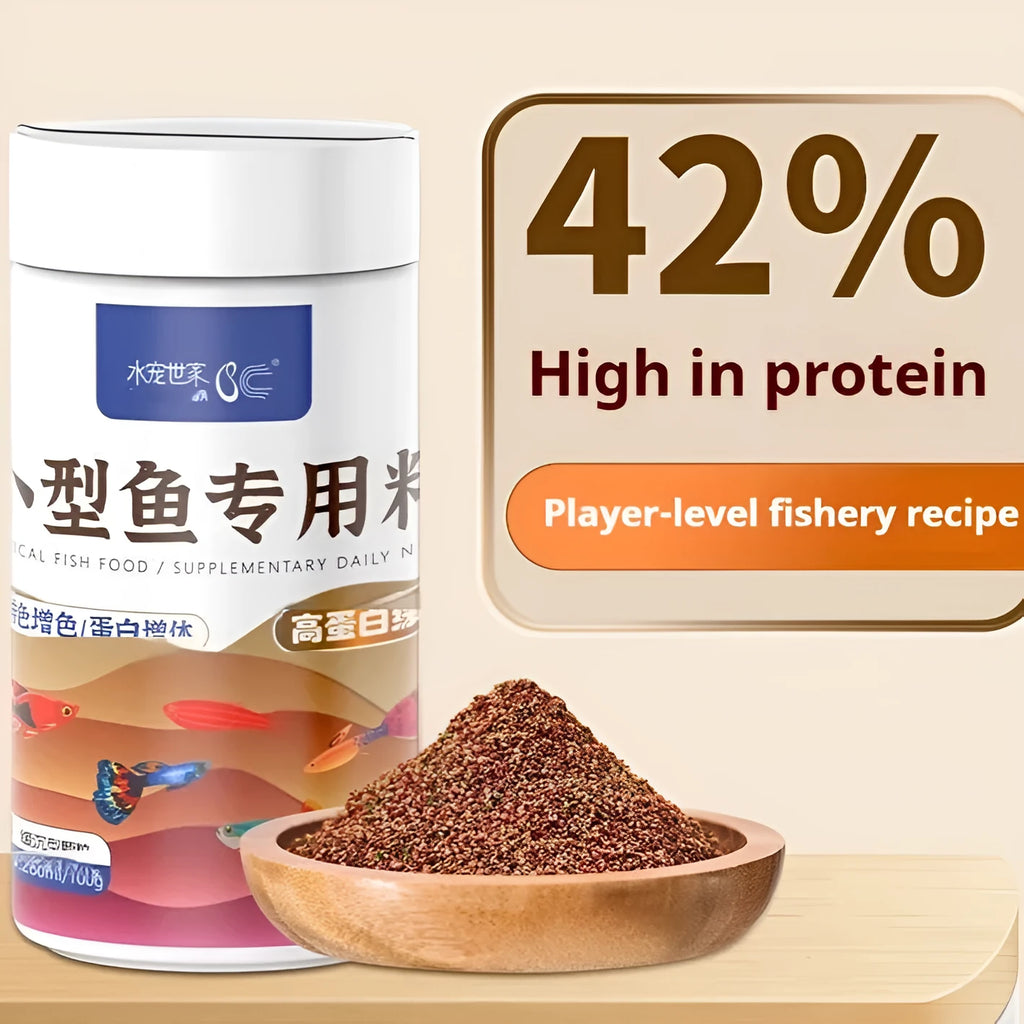 Traffic Lights ornamental fish food granular feed in a bottle with floating and sinking pellet options
