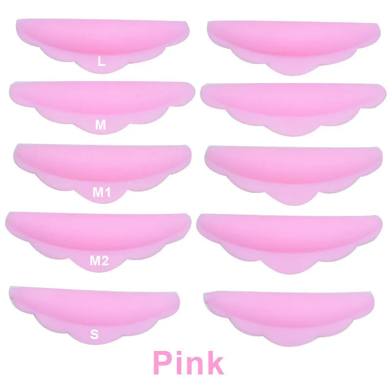 Silicone gasket set for eyelash planting false eyelash aid tool blue green pink rose red transparent