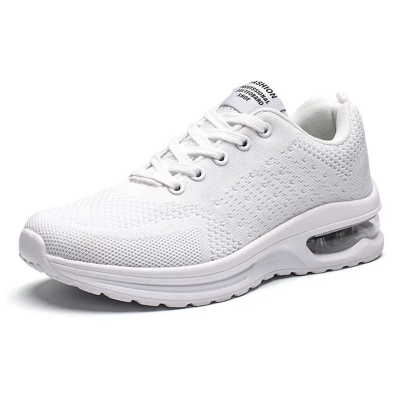 Casual Flyknit running shoes with mesh upper in multiple colours on a PU sole