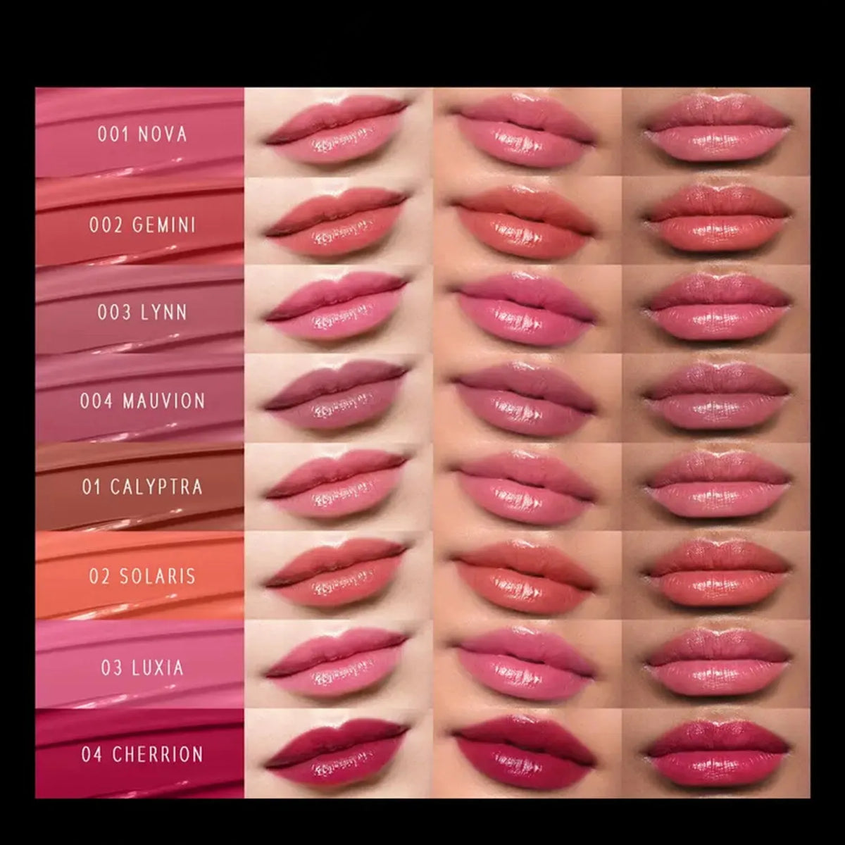 Mirror-like water glow lip gloss in BN7242A and BN7242B shades with long-lasting waterproof non-transfer formula