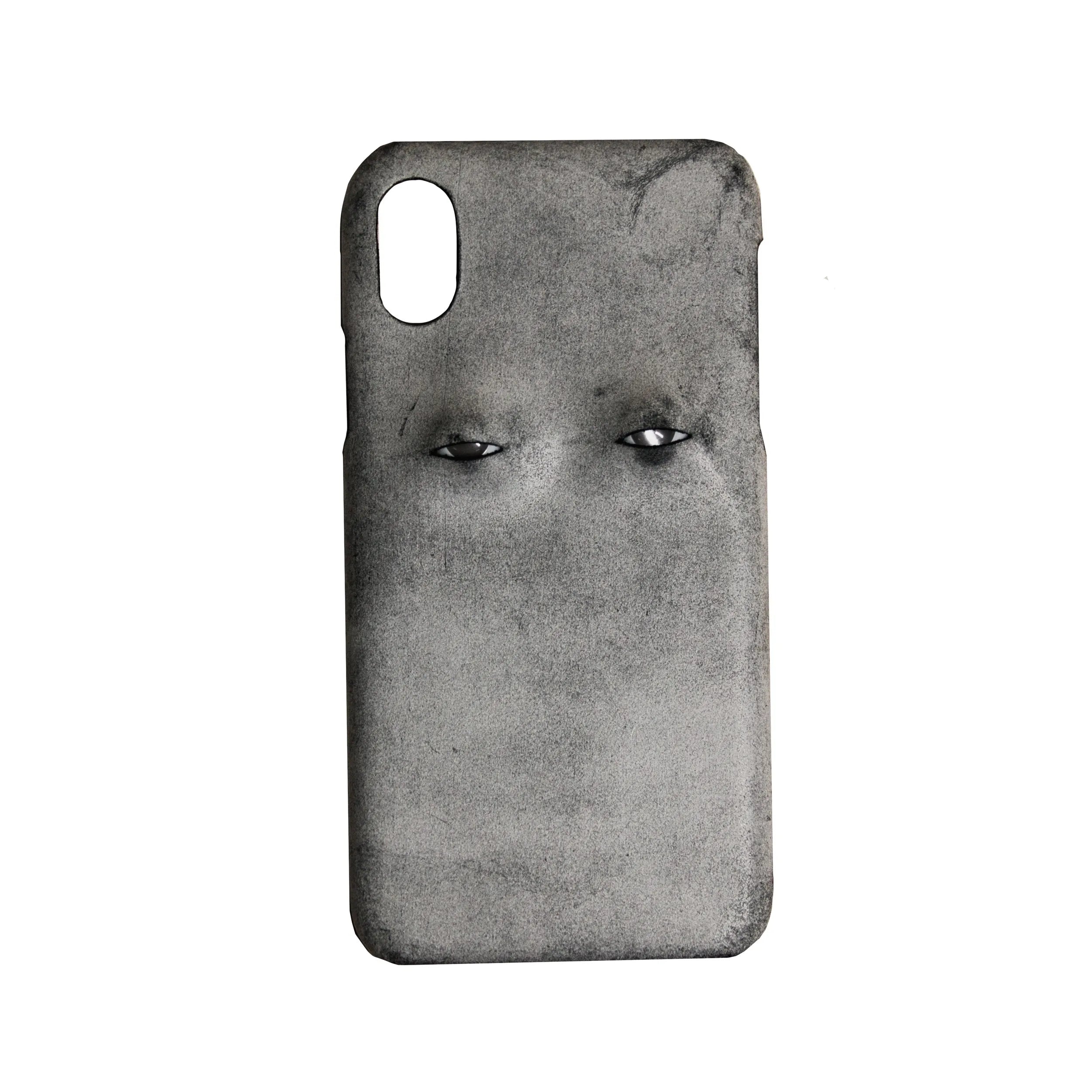 Vintage distressed cowhide leather phone case for iPhone with single eye style protective cover