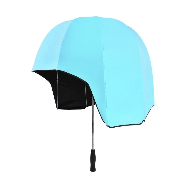 76cm long handle umbrella with dual sun and rain protection in vinyl laminated NC fabric