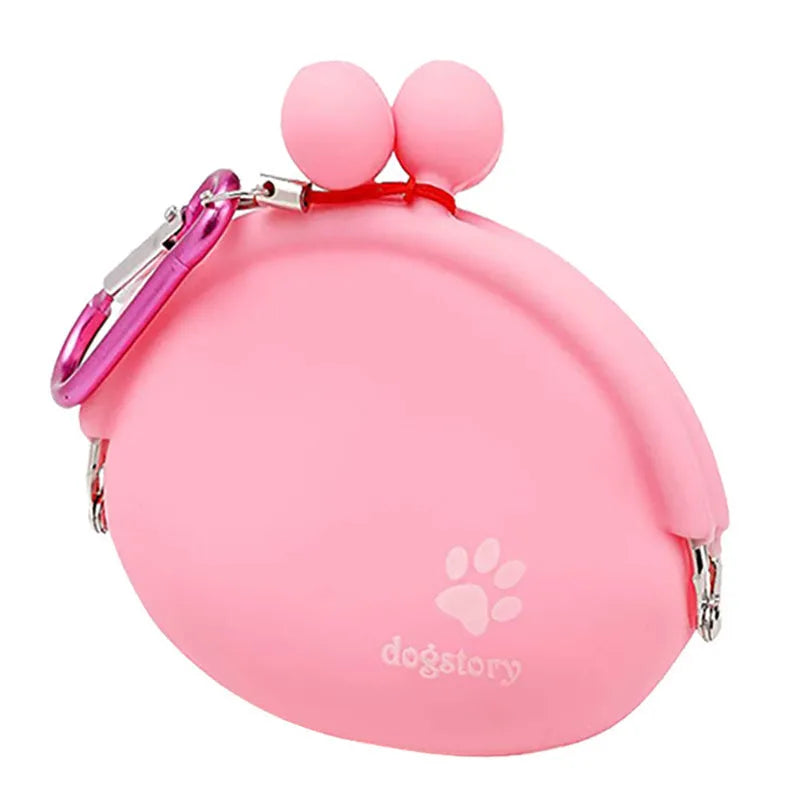 Silicone dog treat waist bag with hook and loop closure in multiple colour options