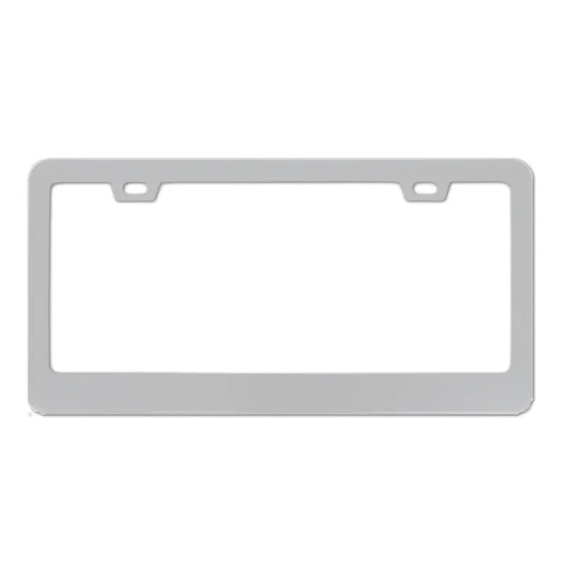 Aluminium alloy minimalist car licence plate frame in black with round hole pattern