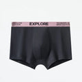 Men's cotton mid waist underwear in a selection of colours including pink and grey black.