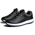 Men's white and black golf shoes with breathable design and broken nail non-slip soles