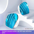 Pair of small circular car mirrors with 360-degree suction cup mount in black, white, and silver