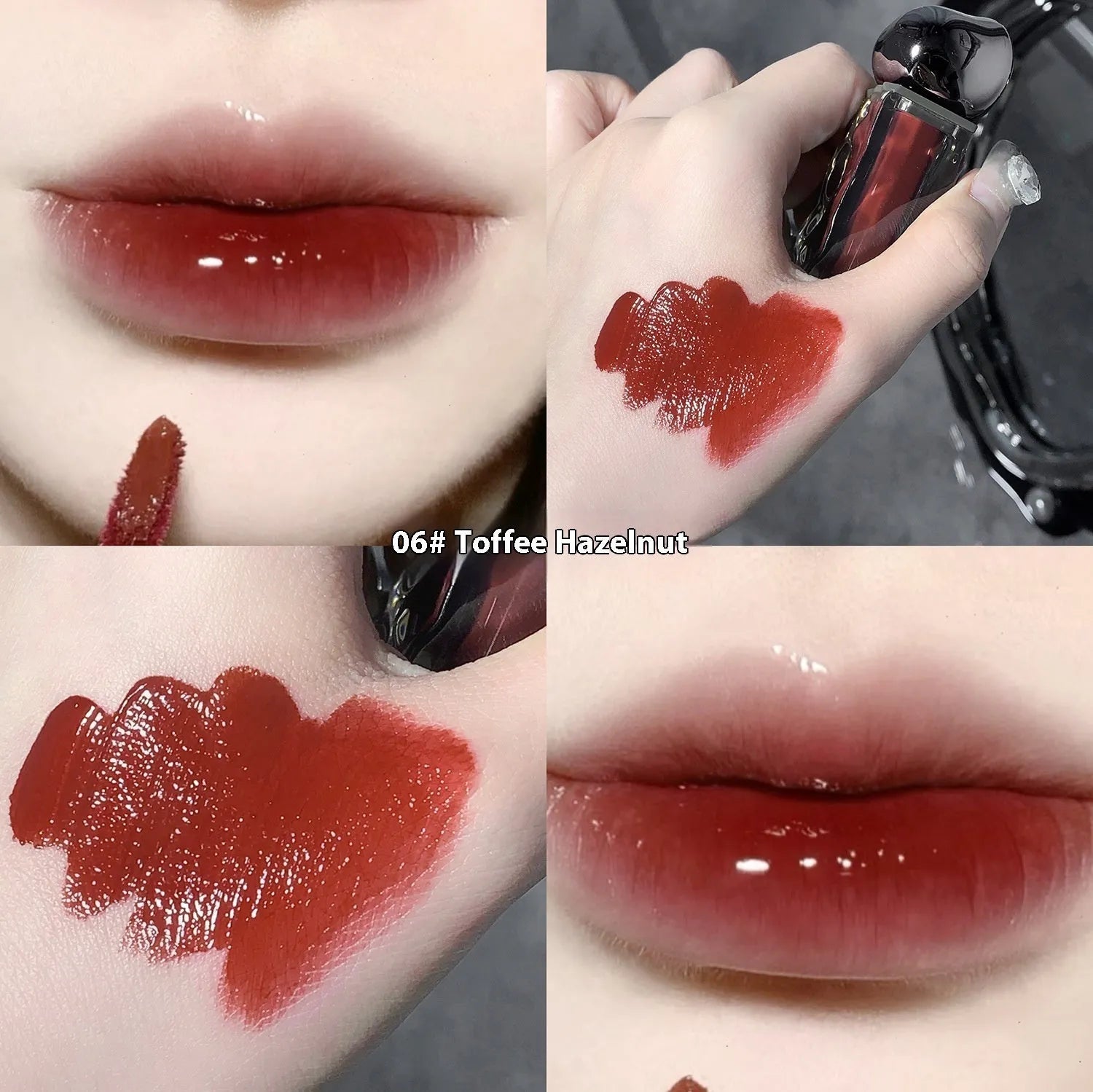 Glacier Lava Lip Lacquer mirror makeup gloss in seven colour options for skin tone enhancement