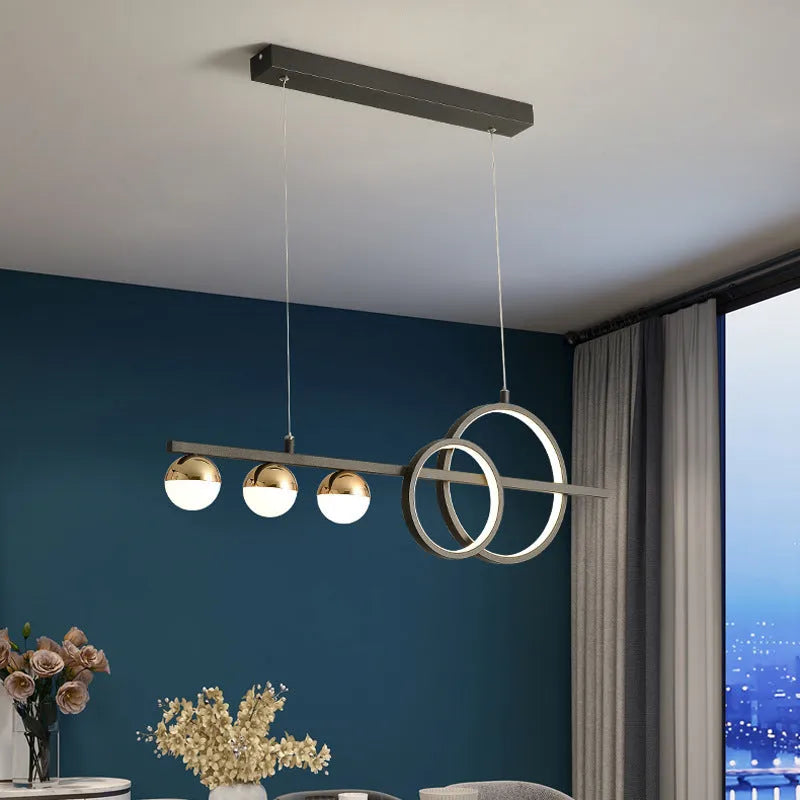 Rectangular aluminium LED ceiling light in black or gold with remote control for dimming