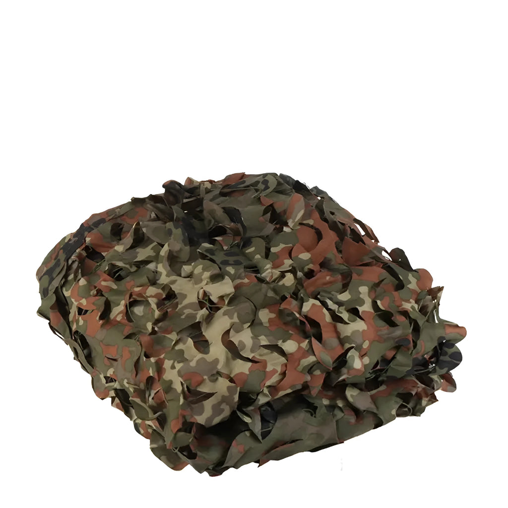 Camouflage net cover set in green camp pattern for sunshade and concealment
