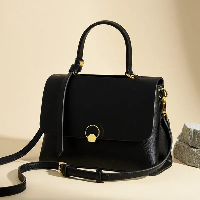 Soft PU cross-body handbag in beige, square vertical shape with sewing line detail, on white background