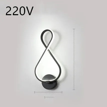 Minimalist Nordic design LED wall lamp with a silicone shade, mounted on a bedroom wall.