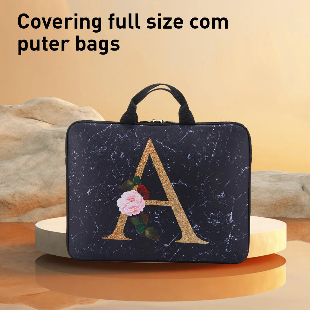 Purple anti-cut polyester laptop sleeve with character print for 13 to 17 inch notebooks