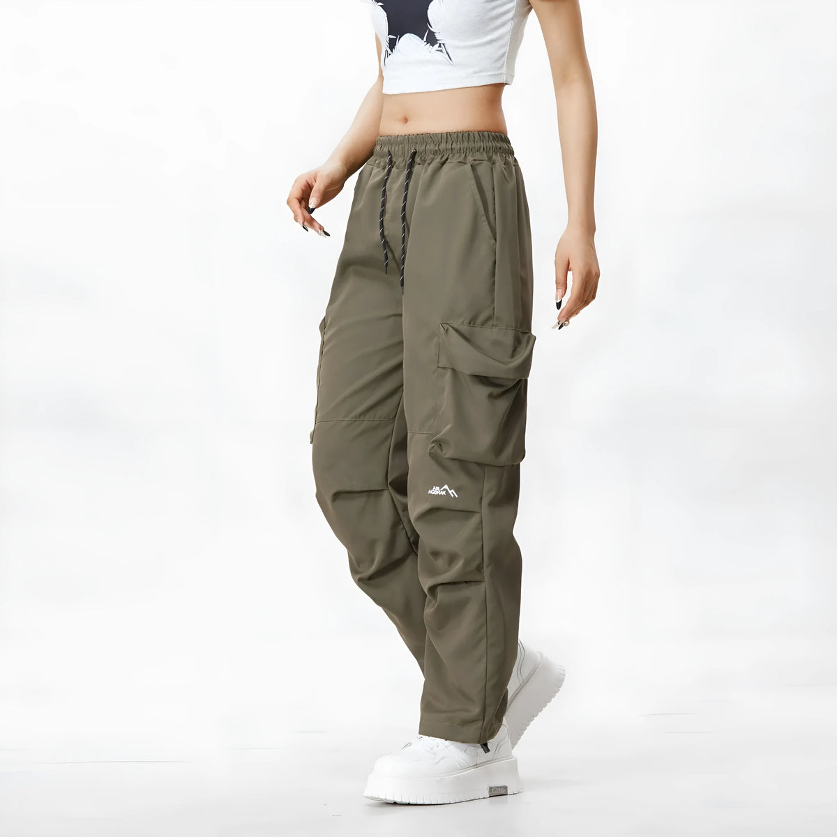 Men's retro waterproof work trousers in black, grey green, or khaki, mid waist, cotton-polyester, sizes M to 4XL