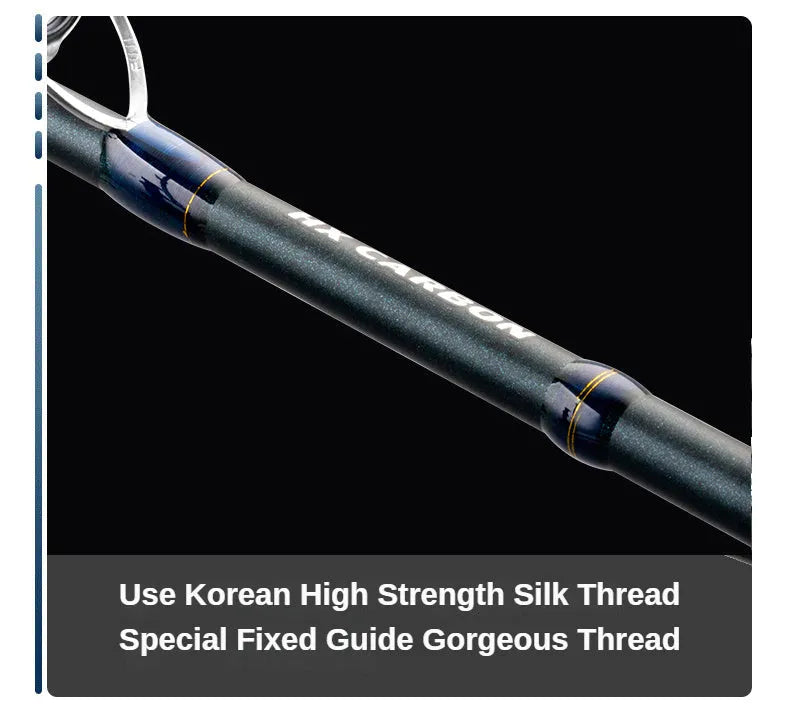 High carbon general purpose pole throwing fishing rod with hard action, FD series model shown