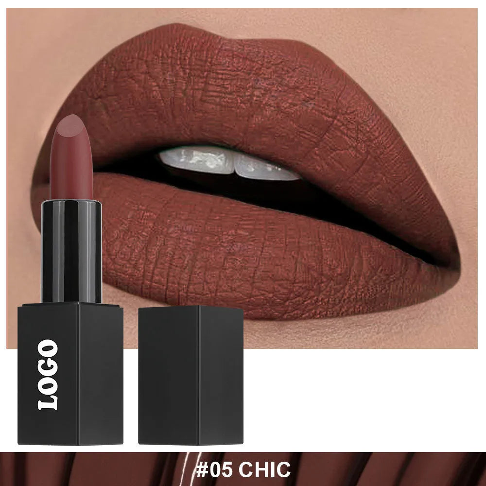 Matte finish lipstick in waterproof formula with 24 shade options