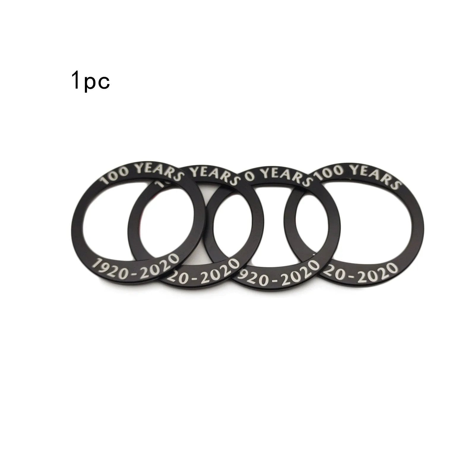 Aluminium alloy 100th anniversary car modification sticker for Mazda in red or black colour