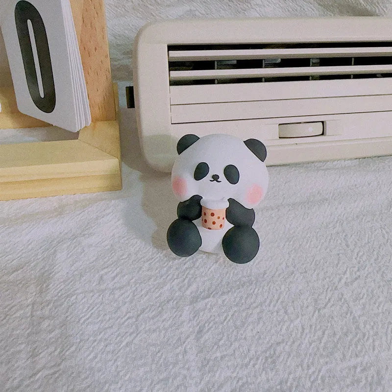 Cute panda character car vent perfume decoration clipped to automotive air vent