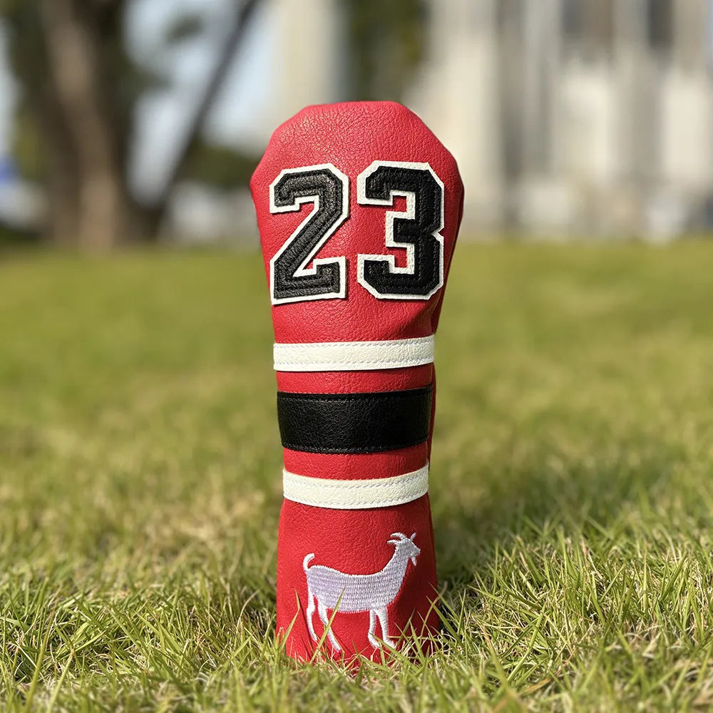 Ram Chicken Leg design golf club headcovers in PU material for Fairway Wood, Irons, and Putter.