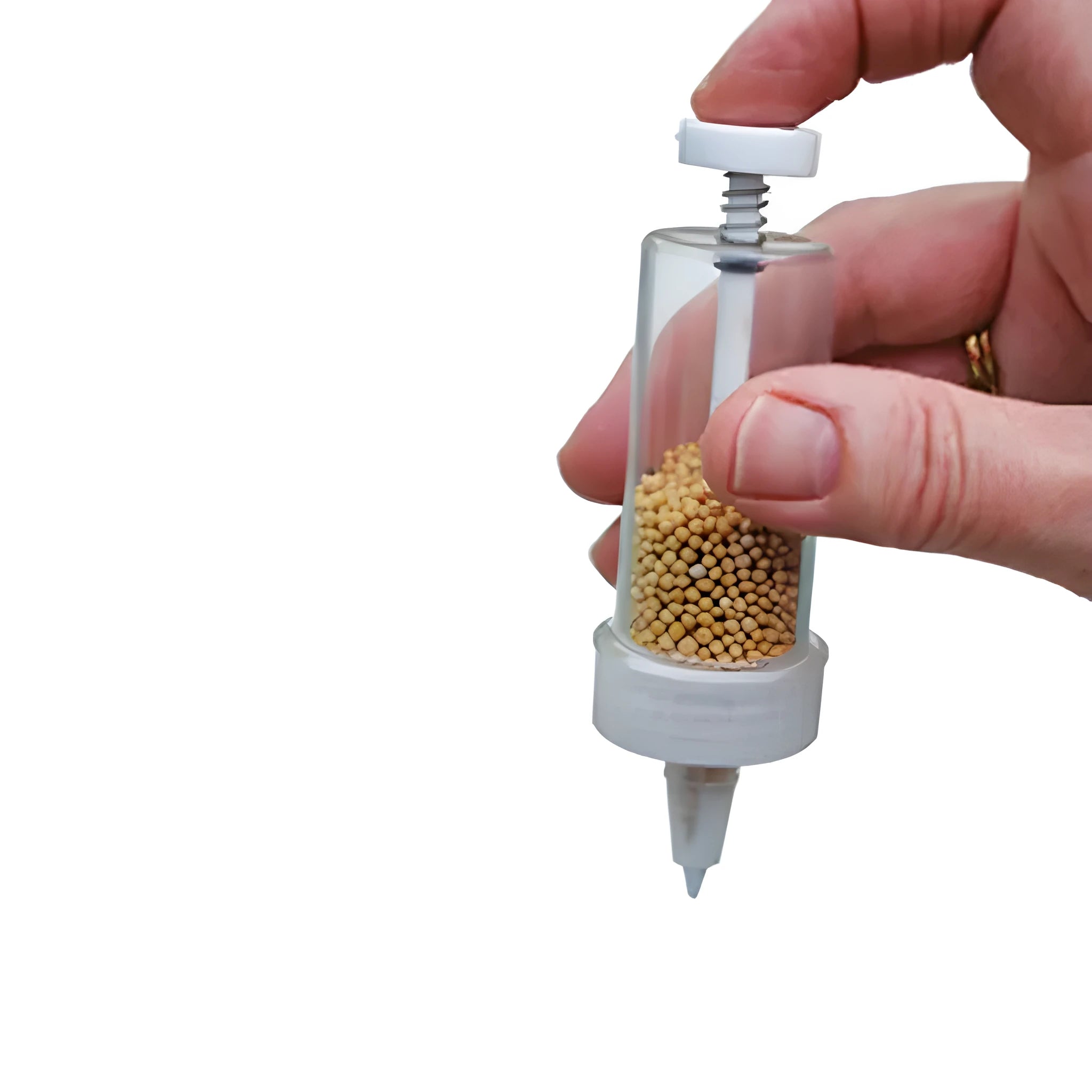 12cm long plastic mini garden sower tool for seed planting in pots