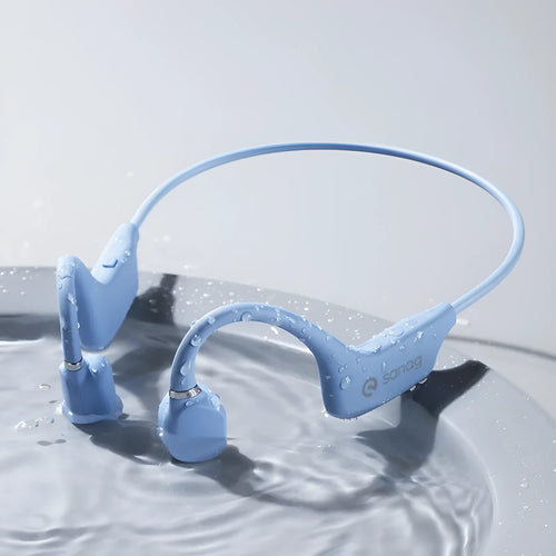 Bone conduction Bluetooth sports headset with hanging neck design in multiple colour options