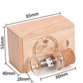 Wooden Wish Drift Bottle USB Disk – bottle-shaped wooden USB flash drive with transparent finish, 60×28mm