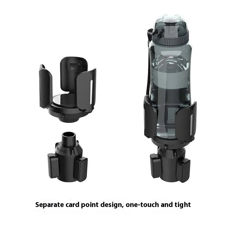 B14 straight ABS car cup bracket with widened pad holding a water bottle for 7.5-14 cm diameter